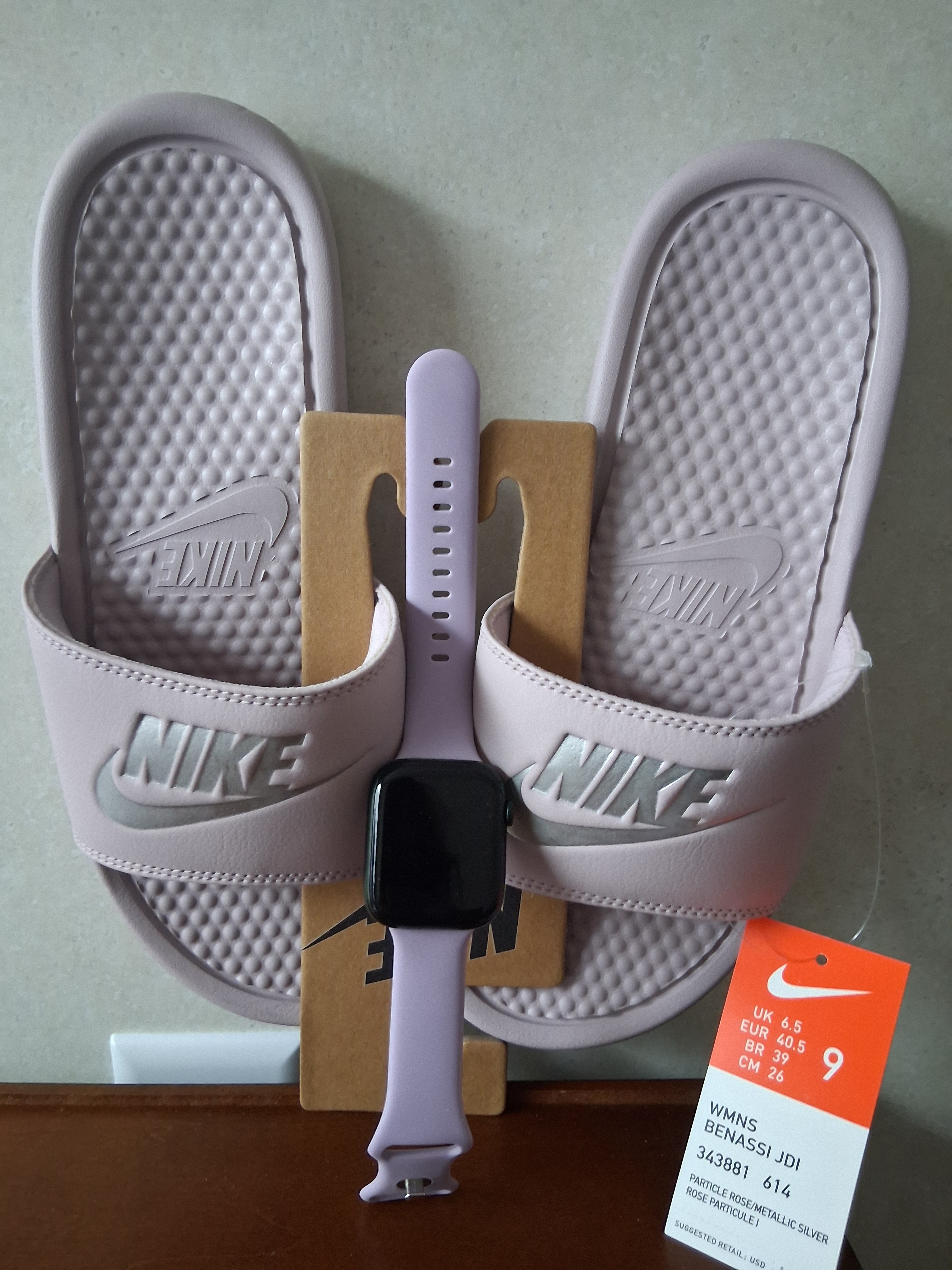 Nike Benassi Jdi Slides In Pale Pink Nike Slides Apple Watch Series Lavender Bd